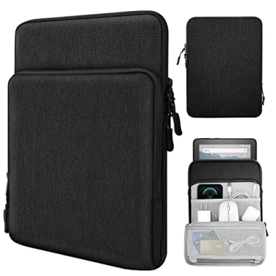 Immagine di TiMOVO 8 9 Pollici Custodia per Tablet Nuovo iPad Mini 7 (A17 PRO, 2024), 6 (8.3 inch, 2021), 5/4/3/2/1, Borsa Protettiva con Tasche Multiple, Nero