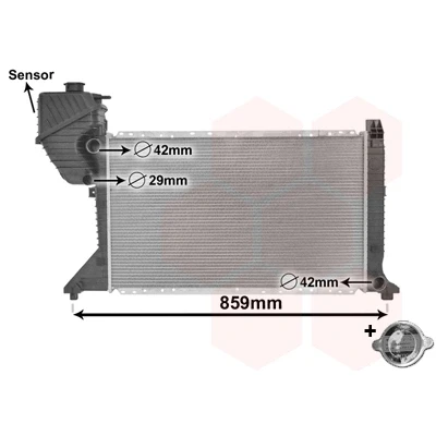 Immagine di VAN WEZEL *** IR PLUS 30002300 Radiatore motore Alluminio 680 405 42 con accessori Alette di raffreddamento saldate
