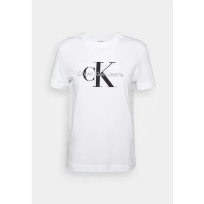 Immagine di Calvin Klein Jeans T Shirt CORE MONOGRAM Bianca Regular Fit Donna