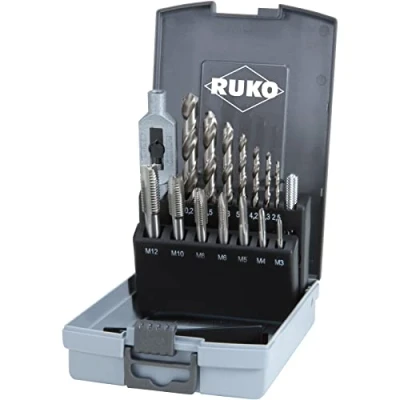 Immagine di RUKO 245004RO Serie di maschi per filettare M3, M4, M5, M6, M8, M12, M10 15 Acciaio rapido