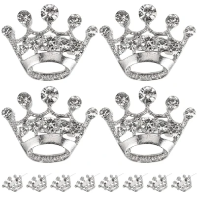 Immagine di Spilla Pin Cristallo da Sposa sciarpe fibbia collare Corsage Bouquet Kit festa di nozze 12pcs (argento)