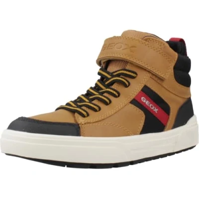 Immagine di Geox Weemble BOY Sneakers alte per bambini, Taglia: 32, Dark yellow/black Finta pelle / tessuto