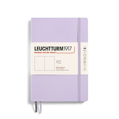 Immagine di LEUCHTTURM1917 365496 Taccuini Medium (A5), Copertina morbida, 123 pagine numerate, Lilac, Bianco