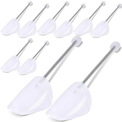 Immagine di MOYKSRR Set da 5 Paia di Tendiscarpe in Plastica, Regolabile Adulto Scarpa Albero, Forma per Calzature, Forme Scarpe Con Tensione Molla Bobina, Taglia variabile 39 47 Casual,Scarpe Pelle