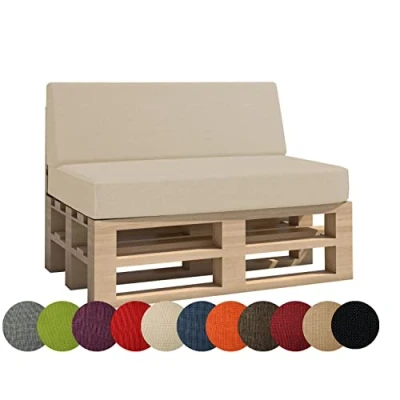 Immagine di chilly pilley Cuscino Per Mobili In Pallet Da Giardino Interno Esterno Lavabile Sfoderabile Del Sedile Dello Schienale Taglio Obliquo
