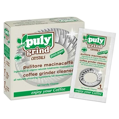 Immagine di Puly Grind, Pulitore Macinacaffè, Automatico e Manuale, Compatibile con Macchina da Caffè, Pulizia Lame, Universale, Professionale,10 Bustine.