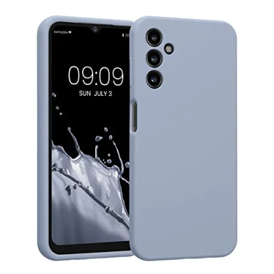 Immagine di kwmobile Custodia Compatibile con Samsung Galaxy A14 5G Cover Back Case per Smartphone in Silicone TPU Protezione Gommata blu chiaro matt