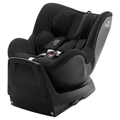Immagine di BRITAX RÖMER Seggiolino Auto DUALFIX PLUS Girevole a 360, con Inserto Neonato e Sistema di Fissagio ISOFIX, Bambini da 40 105 cm (i Size), dalla Nascita fino ai 4 anni, Space Black