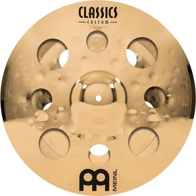 Immagine di Meinl Cymbals Classics Custom Brilliant Piatti Trash Stack 16 pollici (40,64cm) con fori per Batteria Coppia Bronzo B12, Finitura Brillante, Prodotto in Germania (CC 16STK)
