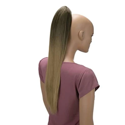 Immagine di CAISHA 60cm Coda Capelli Stella Con Pinza Lungo Extensions Finta Per Donna Liscio Marrone Biondo Mix H632