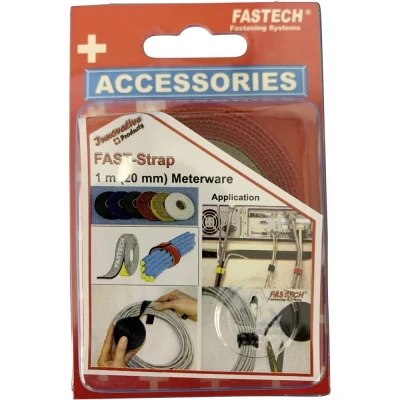 Immagine di FASTECH® 910 530C Nastro a strappo per raggruppare lato morbido e rigido (L x L) 1000 mm 20 Rosso 1 m