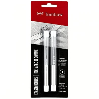 Immagine di Tombow 57318 MONO Zero Eraser Refill Value Pack, Rettangolo, 2,5 mm, Confezione da 2