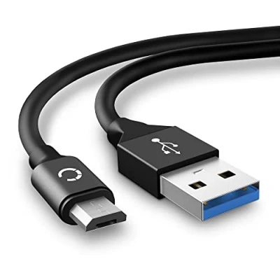 Immagine di CELLONIC® Cavo di ricarica Micro USB compatibile con Astro Gaming A50 Headset, A38 headset cavetto 2A per cuffie, auricolari apparecchi acustici 2m nero