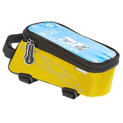 Immagine di M WAVE Top Tube Bag for Smartphone, Yellow, Fixing with 3 Velcros