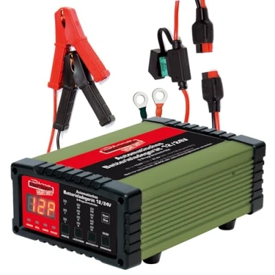 Immagine di Dino KRAFTPAKET Caricatore intelligente e automatico da 25a/12a/6a/2a 12V/24V regolabile Caricabatteria auto per piombo acido, gel, EFB, Cal, batteria AGM camion auto, Heavy DUTY