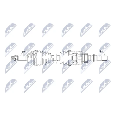 Immagine di NTY NPW NS 171 Albero motore / Semiasse Assale anteriore Dx 1002mm Cambio manuale NISSAN: Qashqai Qashqai+2 I
