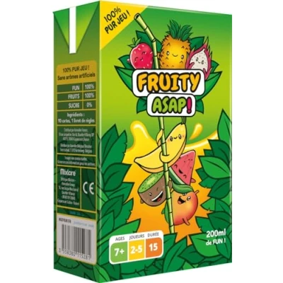 Immagine di Asmodee Mixlore FRUITY ASAP Gioco d&#039;atmosfera per bambini dai 7 anni Crea rapidamente acrobazie di frutta carte Sviluppando rapidità e coordinamento 2 4 giocatori 15 min In