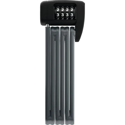Immagine di ABUS bordo lite 6055c con staffa sr lucchetto a combinazione ultraleggero, ideale per biciclette da strada livello di sicurezza 7 85 cm nero