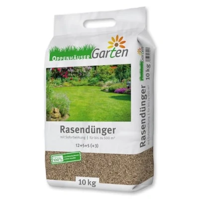 Immagine di OPPENHÄUSER concime per prato Primavera 10 kg superfici fino a 500 m² Effetto immediato un folto, verde e resistente, soppianta il muschio, lunga durata