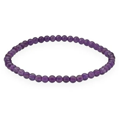 Immagine di Lebensquelle Plus Mini bracciale a sfera 4 mm con pietre preziose di alta, 19 cm, Ametista