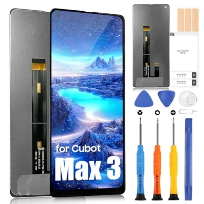 Immagine di ARSSLY Schermo LCD per Cubot Max 3, Display Max3, Sostituzione Touchscreen Digitazer Full Assembly con Riparazione Kit (Nero)