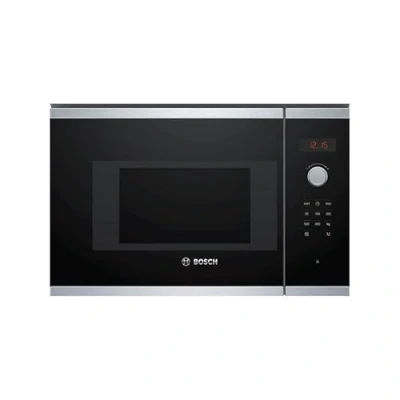 Immagine di Bosch BFL523MS1F, Serie 4, Microonde da incasso, 7 Programmi automatici cottura, Display digitale a LED, Cleaning Assistance, Nero
