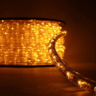 Immagine di Luccika Tubo Luminoso a led Bianco Caldo professionale da 50 Metri tagliabile pronto all&#039;uso con accessori IP67 per uso interno ed esterno