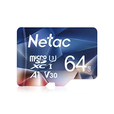 Immagine di Netac 64 GB Scheda Micro SD, di Memoria A1, U3, C10, V30, 4K, 667X, UHS I Velocità fino a 100/30 MB/sec(R/W) SD Card per Telefono, Videocamera, Switch, Gopro, Tablet