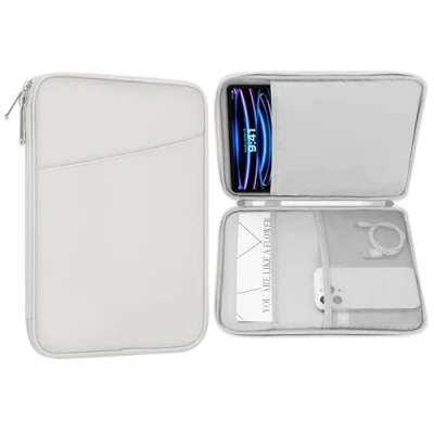 Immagine di MoKo 9 11 Custodia Protettiva Compatibile con iPad PRO M4 2024/11 Pollici Air M2 2024/iPad 10a 10,9 5/4 10,9, Galaxy Tab S9/S8/A8/A7 2022, Grigio + Bianco