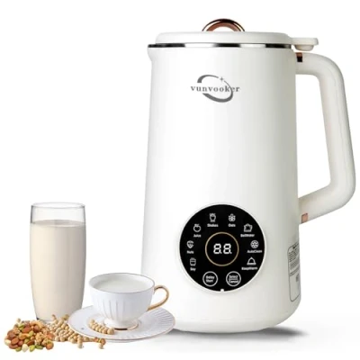 Immagine di Macchina automatica del latte di noci,Produttore soia,1000ML mandorle fatte in casa, avena, soia, vegetale e bevande senza latticini, scaldabagno con inizio