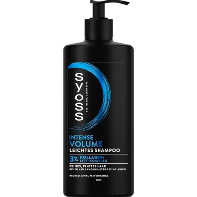 Immagine di Syoss shampoo volume (440 ml), per capelli fini e piatti, senza silicone fino a 48 ore di appesantire, formula vegana con riso viola