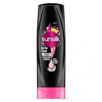 Immagine di Sunsilk, Balsamo Bye Crespo, per Capelli Crespi, Dona Morbidi, Visibilmente Sani e Luminosi, Formula Active Fusion Arricchita con Olio di Macadamia, Elastina Biotina, 350 ml