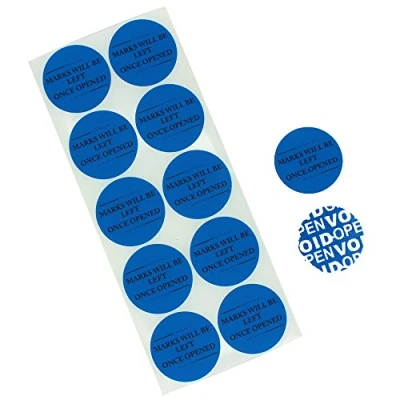 Immagine di nastro di sicurezza a prova manomissione, Solitary Walker prevenire aperti Legend&quot;lascia segni Aperturae (diameter 2&quot; Mark in the item 100pcs Blue) Blue