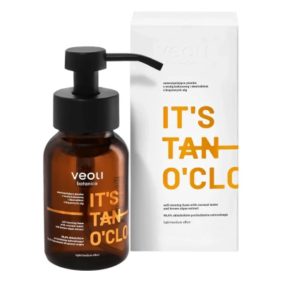 Immagine di VEOLI BOTANICA It&#039;s Tan O&#039;clock Schiuma autoabbronzante con acqua di cocco ed estratto alghe brune, 240 ml