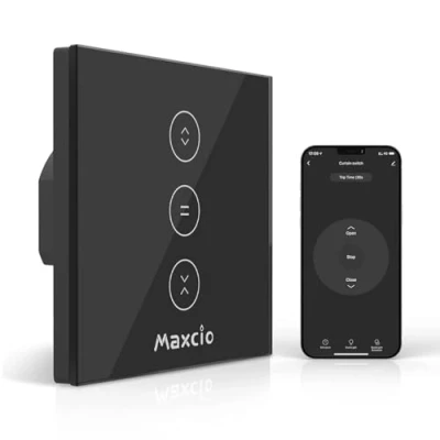 Immagine di interruttore Tapparelle WiFi, Maxcio Smart Switch per Elettriche, Compatibile con Alexa e Google Home, APP Controllo, WiFi Persiane Avvolgibili Tende