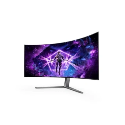 Immagine di AOC Agon Pro AG456UCZD Monitor da gioco curvo OLED WQHD 45 pollici, 240 Hz, 0,03ms GtG, HDR10, FreeSync Prem. Pro, G Sync comp. (3440x1440, HDMI 2.0, DisplayPort 1.4, USB C (90 W PD), Hub USB) nero