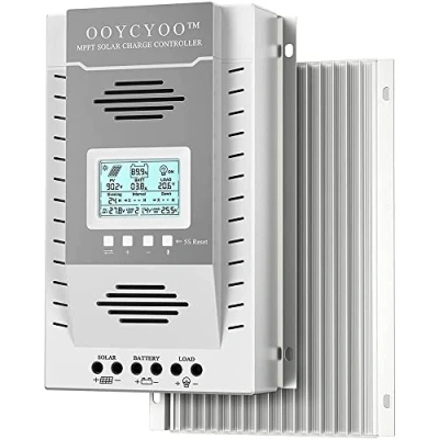 Immagine di OOYCYOO MPPT 100A Regolatore di Carica Solare 24V 12V Auto Max.PV Tensione 100V DC Ingresso per Batteria al Litio NiCd Gel Sigillata Ventilata con LCD Retroilluminato