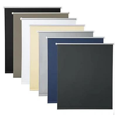 Immagine di WOLTU Tenda a rullo per Interni, Oscurante Klemmfix senza Fori 70x210 cm Carbone Nero, Avvolgibile Protezione Solare con Morsetti e Catene Finestre Porte