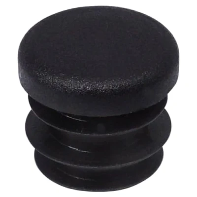 Immagine di SKIR&#039;CO Inserti per tubi rotondi da 15 mm, tappi pali di recinzione, in plastica nera, tubi, colore nero RAL 9005, 20 pezzi