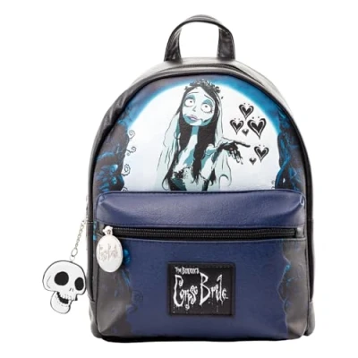 Immagine di Pyramid International Zaino alla moda Corpse Bride, in finta pelle, fodera unica, accessorio con cerniera abbinata, tasche interne ed esterne, resistente elegante, un&#039;ottima scelta per i fan della