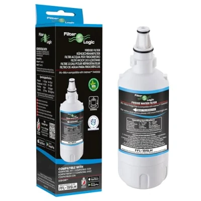 Immagine di FilterLogic FFL 195LH filtro acqua compatibile con Liebherr 7440011, 9880980 InfinitySpring Cartuccia per frigorifero nervera americano