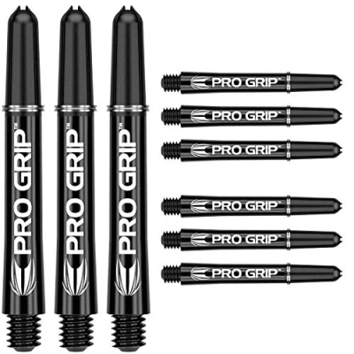Immagine di TARGET Darts 3 X Sets of PRO Grip Shaft 9 in Total, Alberi per Freccette Unisex, Nero, Medium 48mm