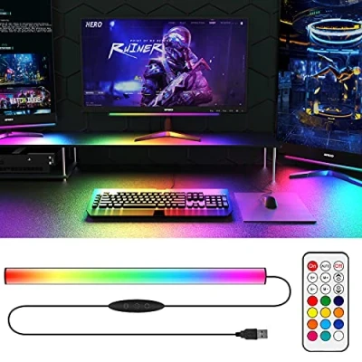 Immagine di WILLED RGB Monitor Light Bar, Retroilluminazione TV LED ambientale con telecomando, Lampada Gaming alimentazione USB 5 V, per giochi, supporto da scrivania, decorazione della stanza