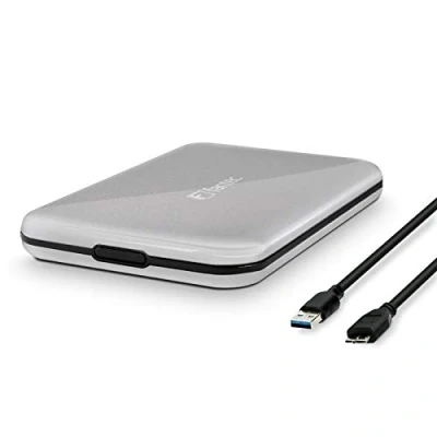 Immagine di FANTEC ALU 25U3 (per il montaggio di un disco rigido o SSD SATA I/II/III da 6,35cm (2,5 pollici), senza viti e attrezzi, connettore USB 3.0 Super Speed, corpo in alluminio) nero