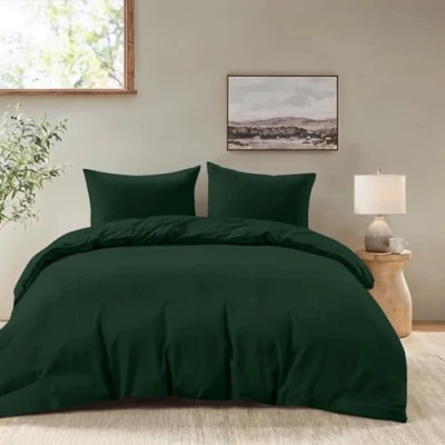 Immagine di Dreamzie Copripiumino Una Piazza e Mezza 155x220 cm con 2 Federe 80x80 Verde Set