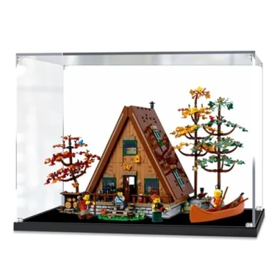 Immagine di Acrilico Teca Compatibile con Lego 21338 Modello di Cabina A Forma e Albero,A Trasparente Prova Polvere Vetrina in (Non Incluso Modello) A,2MM