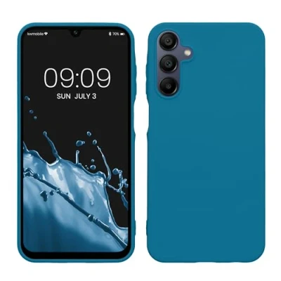 Immagine di kwmobile Custodia Compatibile con Samsung Galaxy A15 5G Cover Back Case per Smartphone in Silicone TPU Protezione Gommata blu indaco