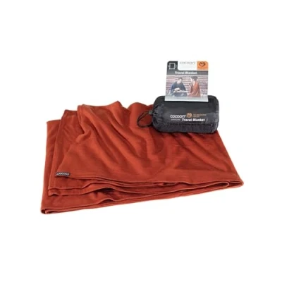 Immagine di Cocoon Coperta da Viaggio Merino, Dark Terracotta