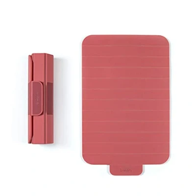 Immagine di Trebonn Roll Expand Board, Tagliere in Plastica Arrotolabile con Fondo Antiscivolo, Salvaspazio E Perfetto per Uso Quotidiano. 39 x 24 cm (Coral)