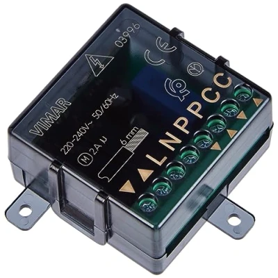 Immagine di Vimar 03996 Modulo relè elettronico centralizzabile Quid per tapparella, memorizzazione di posizione, installazione in scatole derivazione o portafrutto, Grigio,